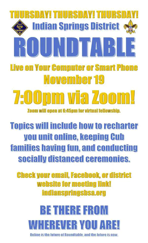 November 2020 Roundtable Flier