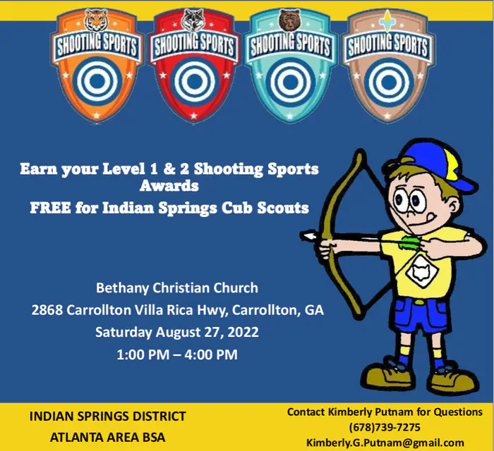 Cub Shooting Sports Day flyer