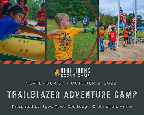 flyer promoting Trailblazer Adventure Camp